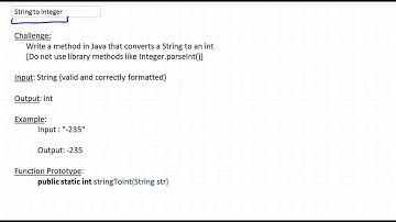 Convert a String to an Integer in Java Challenge Part 1/3