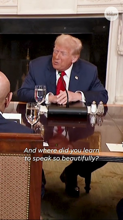 Trump impressed by Liberian leader's English, his nation's language #Shorts