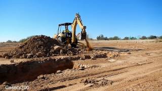 NEW CAT 420F Loader Backhoe Digging Part 2