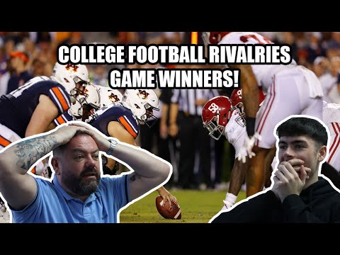 BRITISH FATHER AND SON REACTS! College Football Rivalry Game Winners! -  YouTube