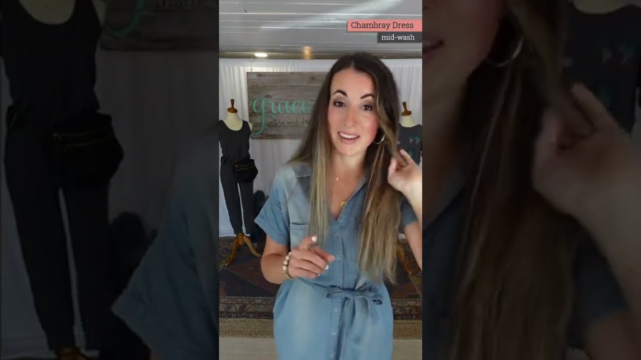 Chambray Dress - Fit & Style | Grace and Lace