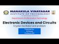 Crystal Oscillator and problem | Electronic Devices and Circuits