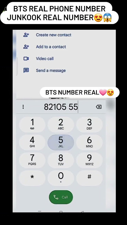 BTS Junkook REAL Phone NUMBER😱 OMG!😲  #shorts #viral