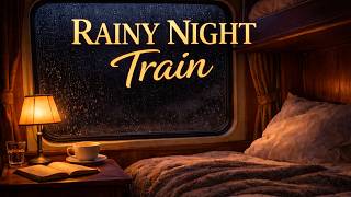 Rain on a Sleeper Train Window at Night screenshot 2