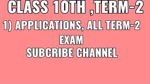Class- 10th , Term -2 Exam , All English APPLICATIONS / LETTER (@Punjabeducation