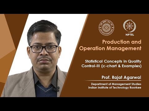 Lec 41-Statistical Concepts in Quality Control-III (c-chart & Examples)