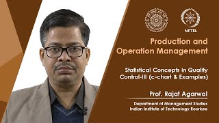 Lec 41-Statistical Concepts in Quality Control-III (c-chart & Examples)