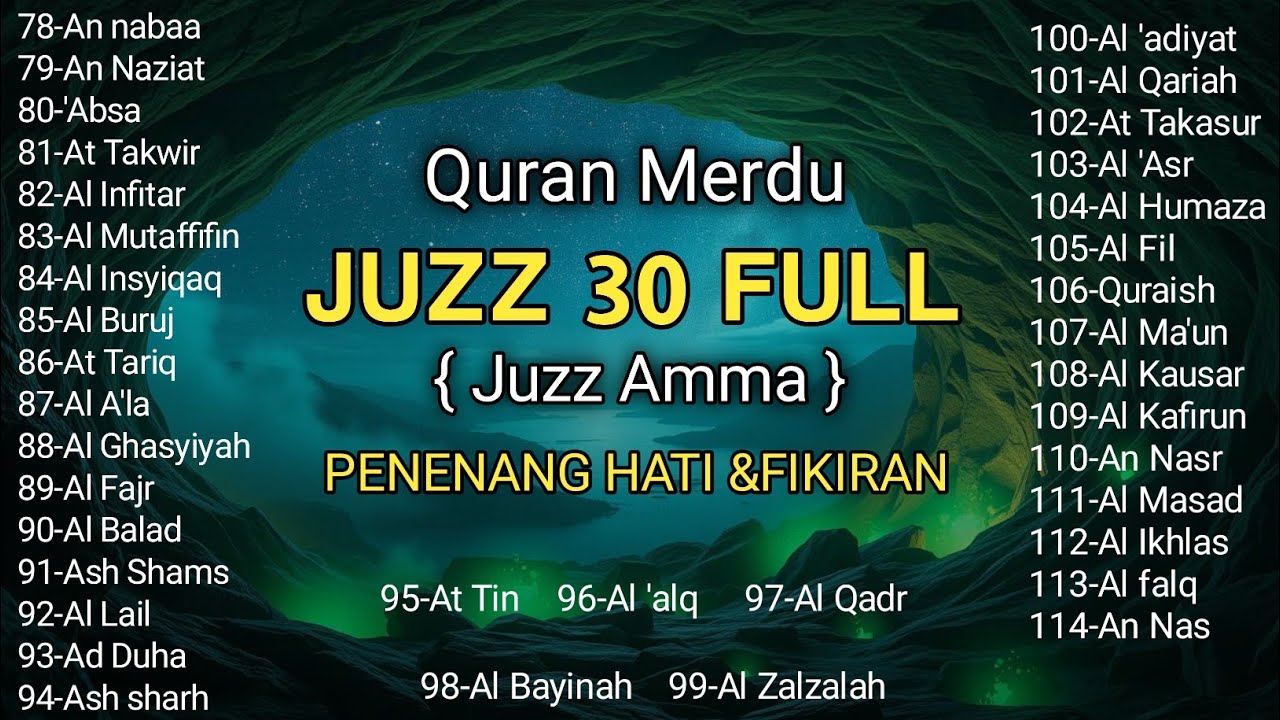 Murotal Al Quran Juz 30 (Juz Amma) Merdu - NEW beautiful Quran recitation | BY  Ahmad Al Ajmi