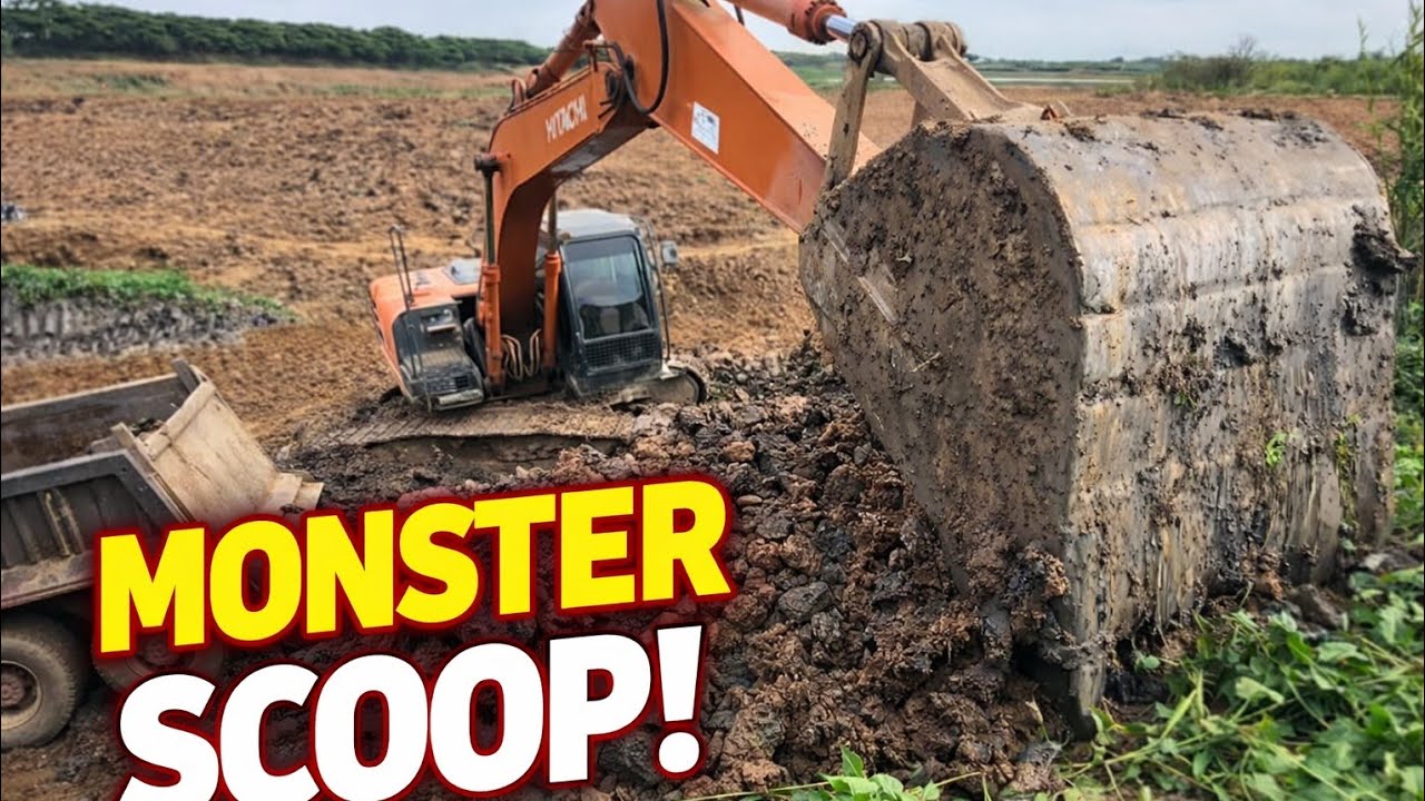 This Excavator Took ONE Massive Scoop — The Dump Truck Wasn’t Ready!