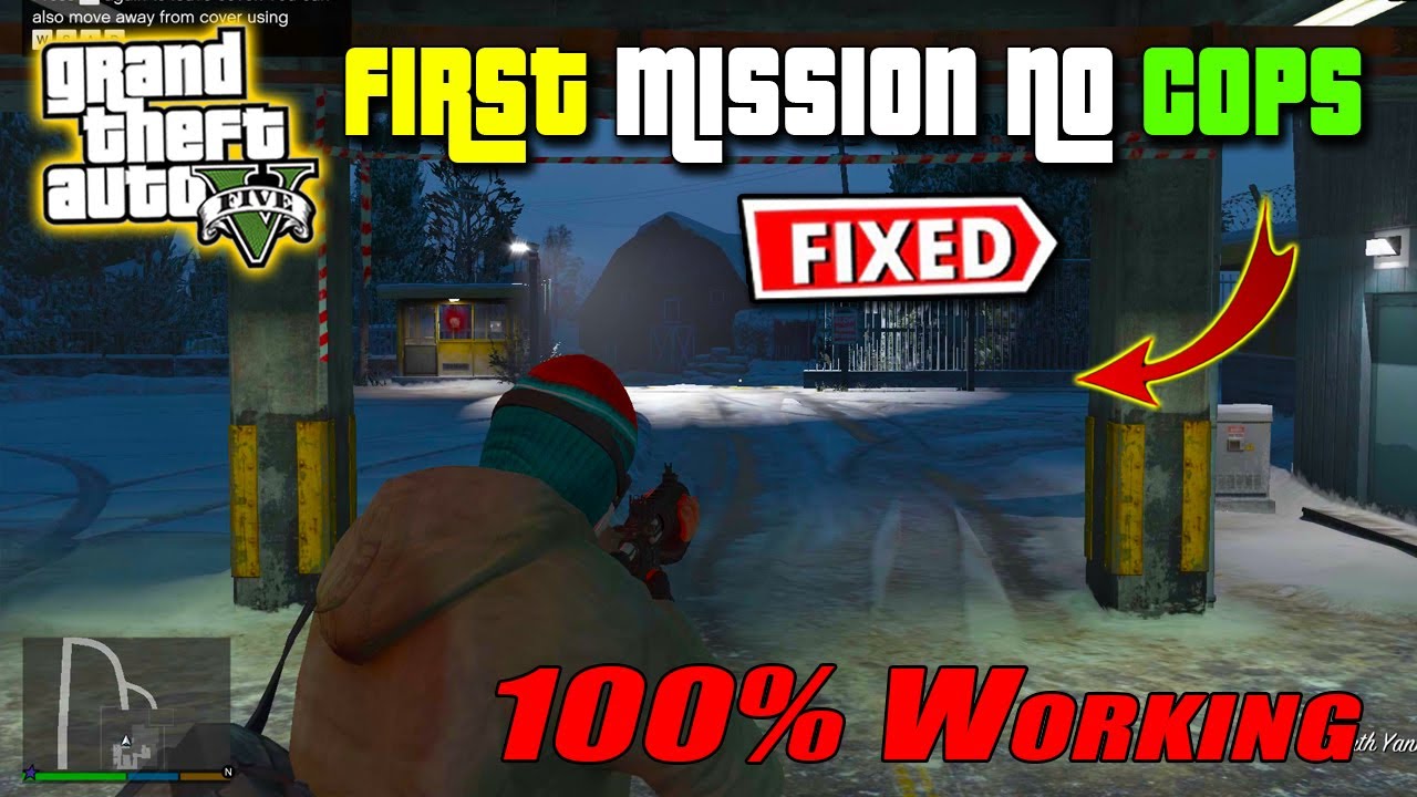 GTA - V First Mission No Cops Fix || GTA V No Cops in 1st Mission || GTA V Cops Missing Fix