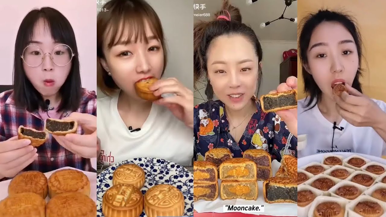 CANTONESE & BEIJING-STYLE MOONCAKES *Mid-Autumn Festival Special #1 ||ASMR Chinese Mukbang 디저트 먹방 吃播