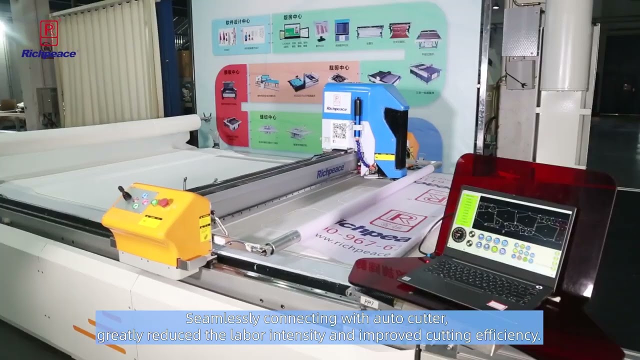 Richpeace Automatic Spreading Machine with Auto Feeding Conveyor Table 