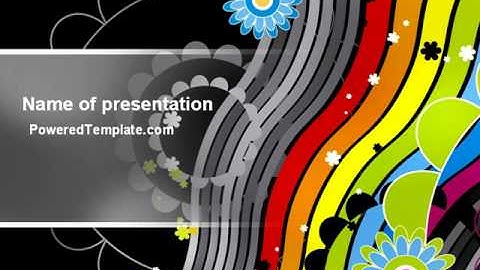 Abstract 70th Party PowerPoint Template by PoweredTemplate.com