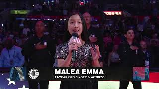 National Anthem at LA Clippers game by #MaleaEmma