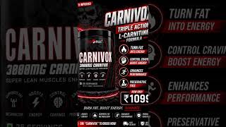⚡CARNIVOX – Triple Action L-Carnitine Formula💥 3000mg Carnitine Power full focus only ₹1099. 🥩#fyp
