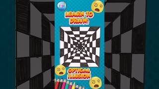 Art Hacks: Draw Optical Illusions Like a Pro in 1 Minute 😱🎨 #Shorts #kidsart #kidart #artandcraft
