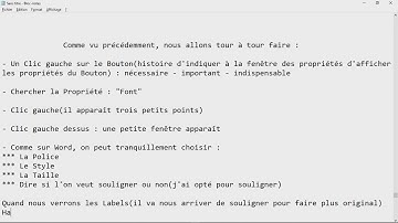Visual_Basic 33 COMMENT CHANGER la POLICE du BOUTON VB.NET