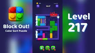 Block Out Level 217 Walkthrough 🧩 | All Levels Solution | Mini Boss