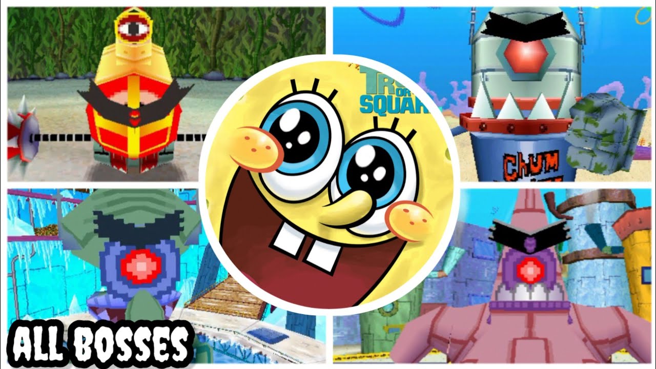 SpongeBob's Truth or Square [ DS ] - all bosses + ending - YouTube