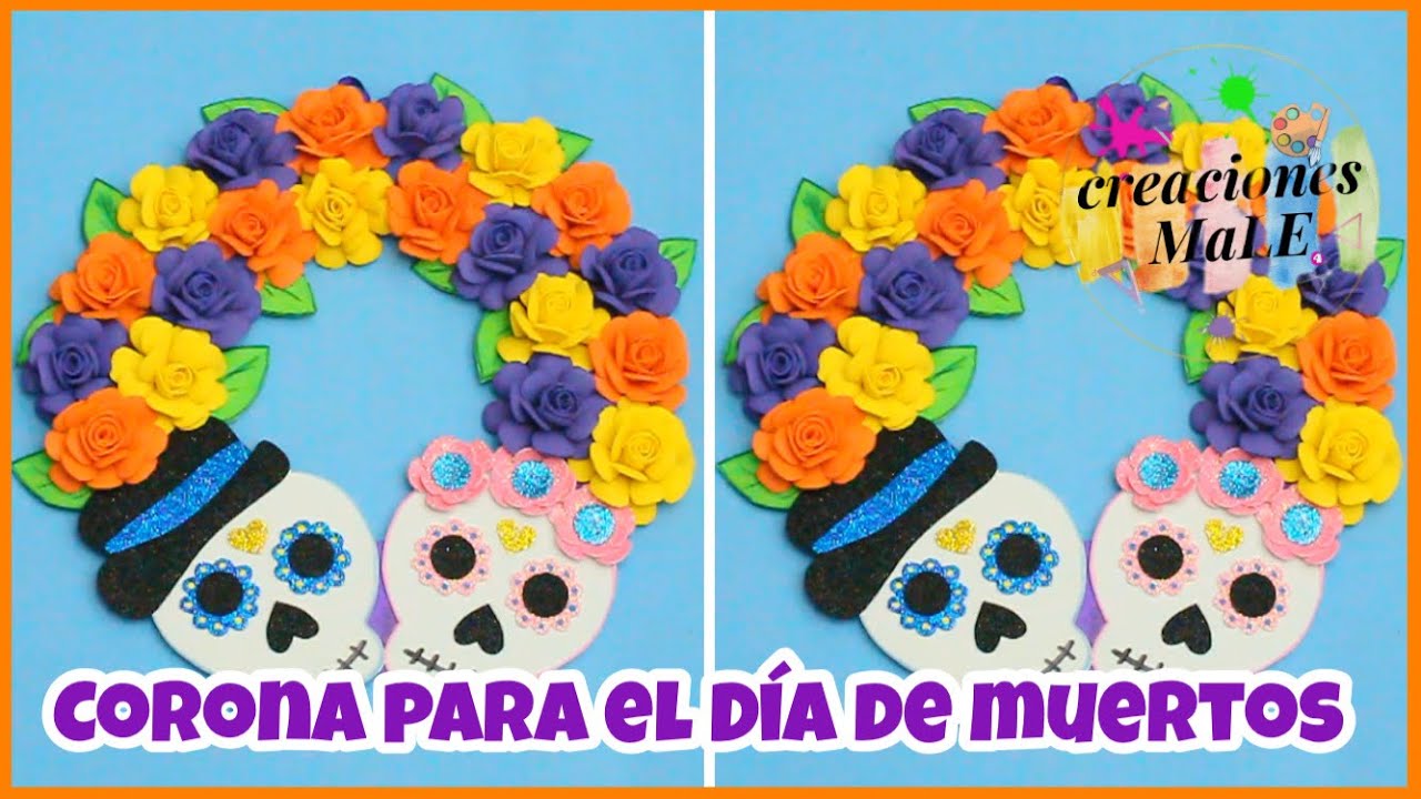 CORONA PARA EL DÍA DE MUERTOS || DIY