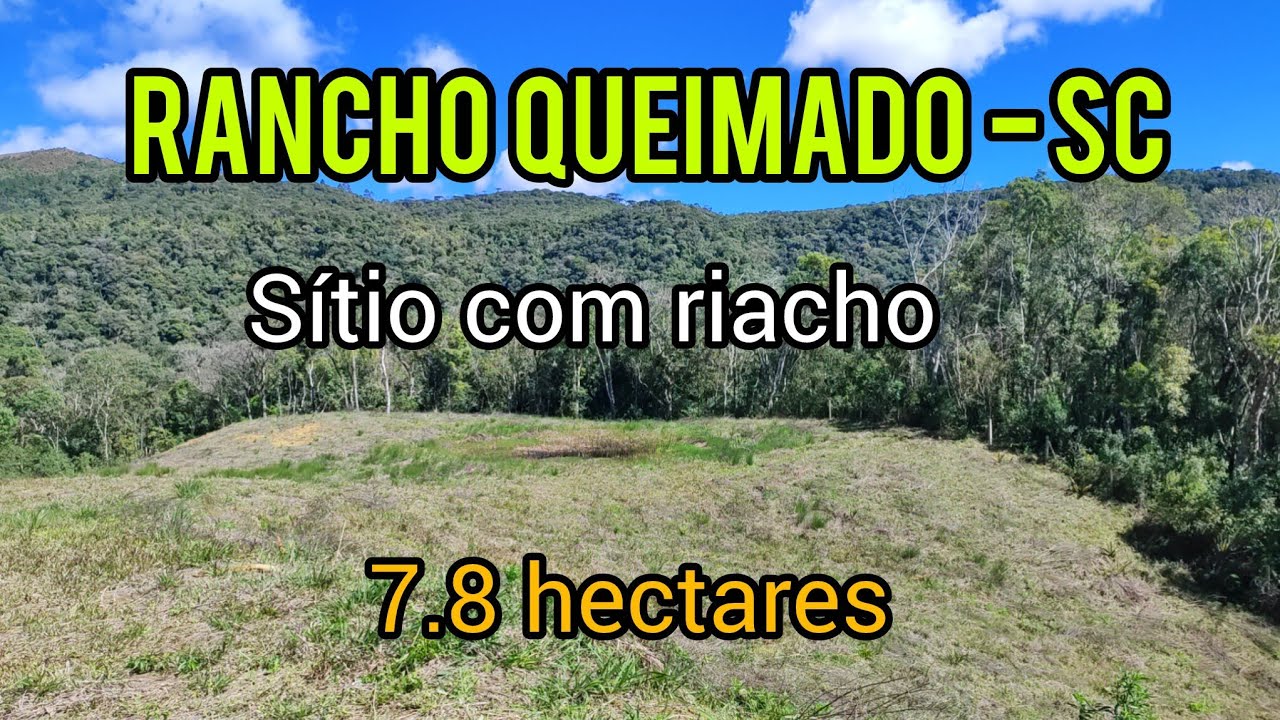 Sitio linda vista Rancho Queimado - SC. Próximo a Taquara. 7.8 hectares, açude e nascente...