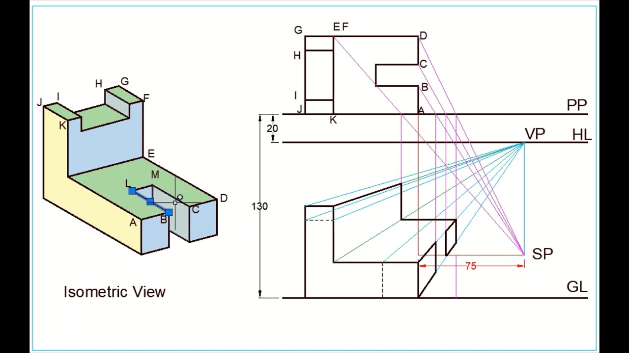 Making 1 Point Perspective Projections Example 2 YouTube making-1-point-perspective-projections-example-2-youtube