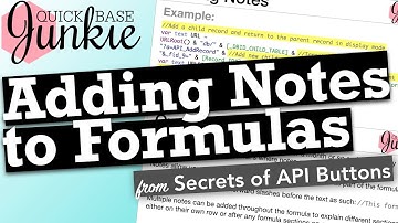 Adding Notes to Formulas in Quickbase