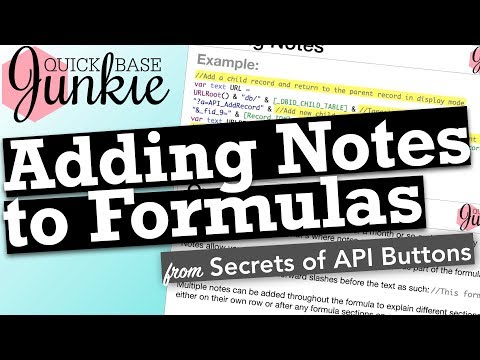 Adding Notes to Formulas in Quickbase