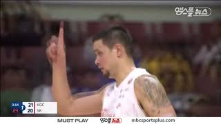 11 three-pointers from both teams | KGC vs Knights | 20171026 | 2017-18 KBL