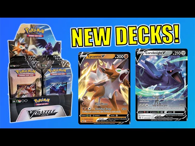 Pokémon TCG V Battle Deck Lycanroc vs. Corviknight 2x Lot - FR