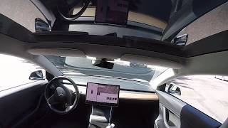 Tesla Model 3 Advanced Summon V10 In Car - FIRST LOOK