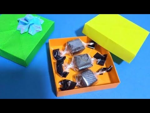 折り紙 浅い箱とふた Origami Shallow box & lid - YouTube