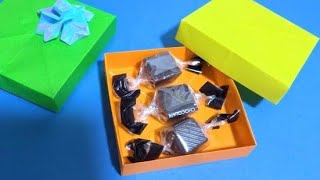 折り紙 浅い箱とふた Origami Shallow box & lid - YouTube