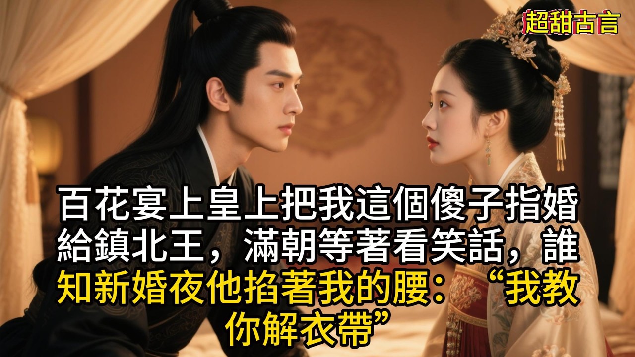 百花宴上皇上把我這個傻子指婚給鎮北王，滿朝等著看笑話，誰知新婚夜他掐著我的腰：“我教你解衣帶”