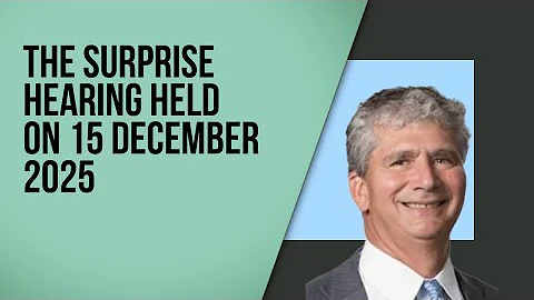 The surprise hearing held on 15 December 2025