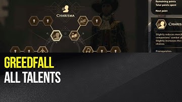 Greedfall - All talents