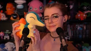 ASMR ☆ tip tap tapping on cyndaquil ☀ | tapping, unintelligible whispers, affirmations screenshot 5
