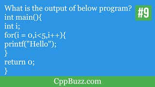 Question.9 C MCQs | How many times Hello is printed