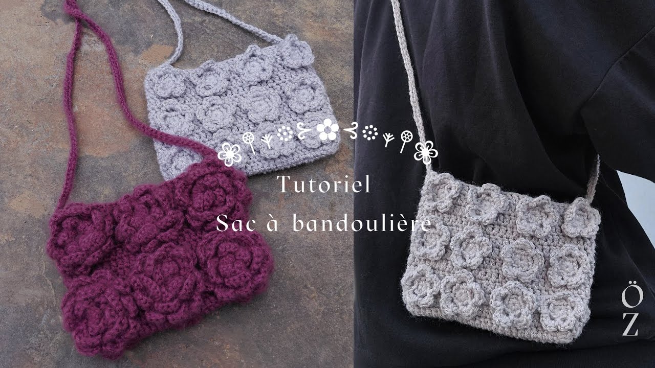 Tutoriel Crochet • Sac à bandoulière fleurs • part 1 