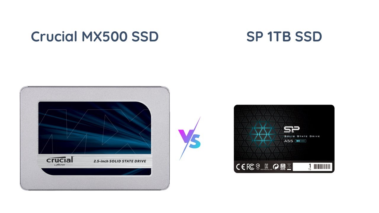 Crucial MX500 vs SP A55 1TB SSD Comparison 