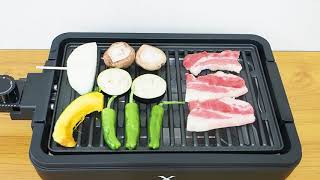 【ホットプレート】【山善】減煙焼肉グリル X GRILL SLG-X125-B 肉と野菜を焼く｜Joshin 試用レポート