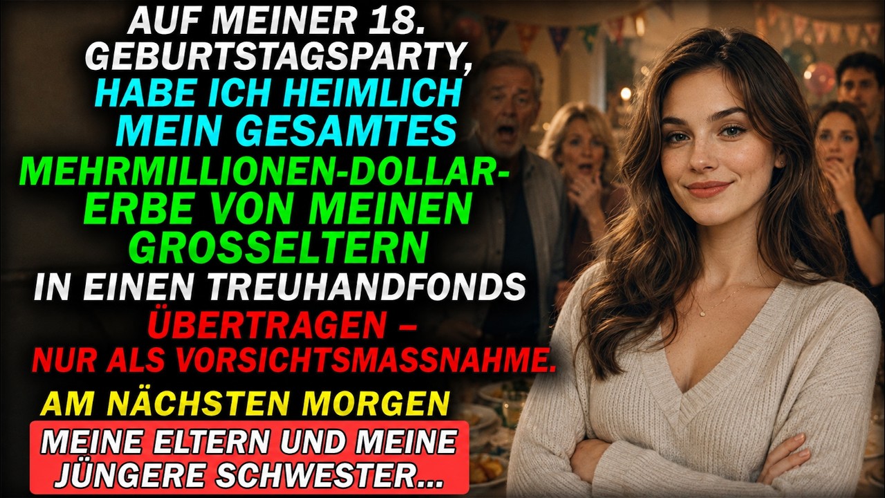 Es war der Abend meines 18. Geburtstags. Das Haus war voller Menschen, Luftballons, silberne Buchstaben an der Wand, ein Kuchen vom Bäcker. Ich lächelte, dankte jedem, öffnete kleine Geschenke....