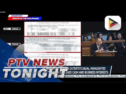 Prosec panel presented VP Sara Duterte’s SALNs, highlighted alleged inconsistencies in declared...