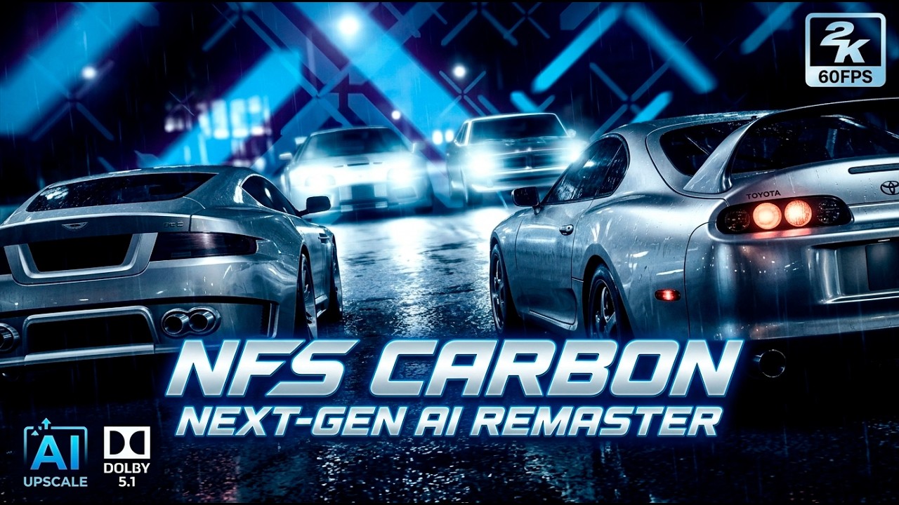 NFS Carbon | AI Upscale 2K 60FPS (Real-ESRGAN + Topaz) | Dolby 5.1