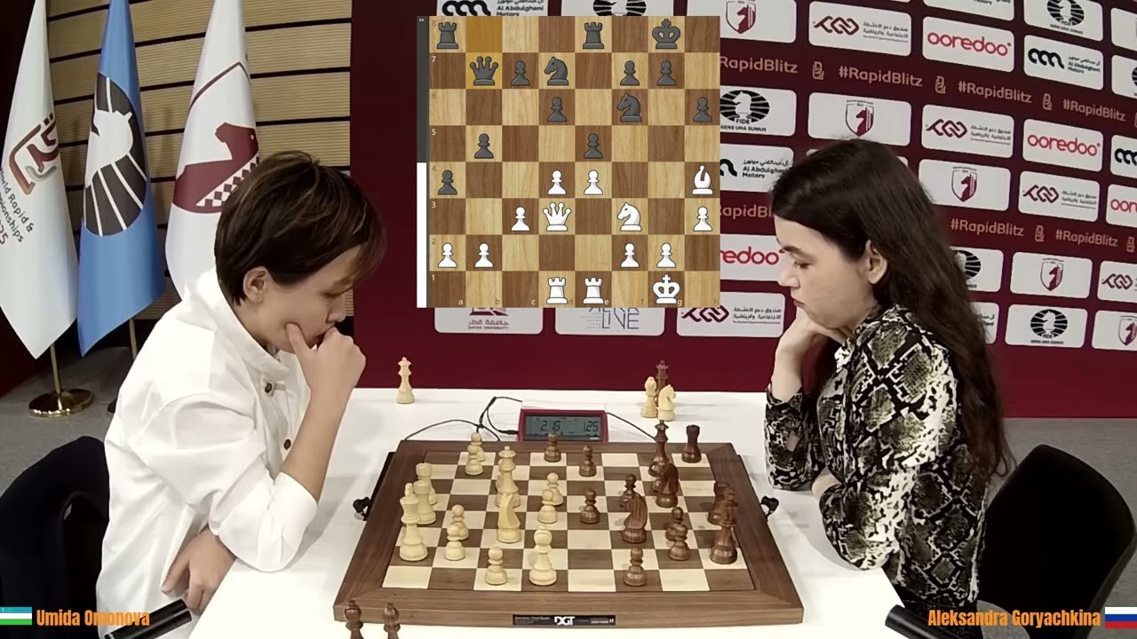 Umida Omonova (2278) vs Aleksandra Goryachkina (2439) - FIDE World Blitz Championship Women's 2025