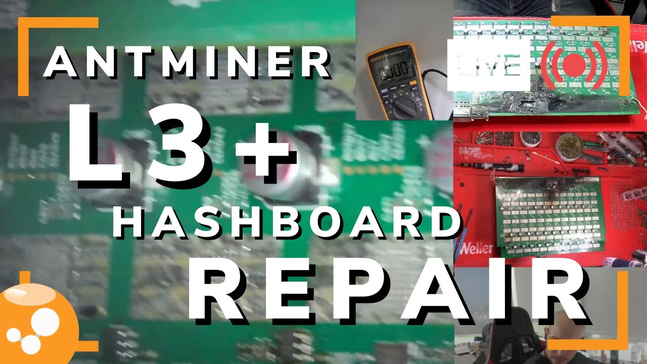 Antminer L3+ Hashboard Repair - Bitcoin ASIC Miner Repair LIVE - 012