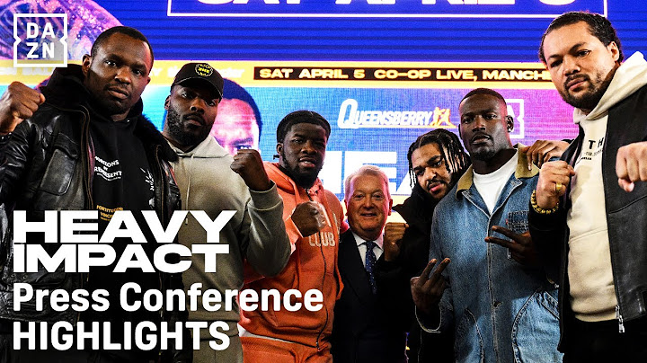 Dillian Whyte & Joe Joyce verbal exchanges at the Queensberry x DAZN Launch Press Conference 🍿
