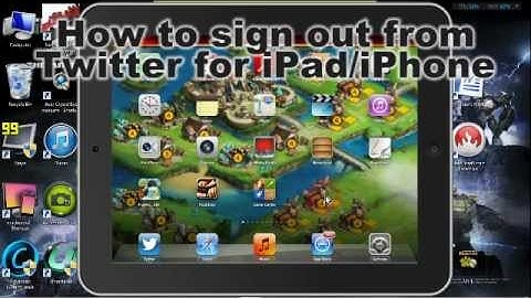 How to sign out from twitter on iPad/iPhone