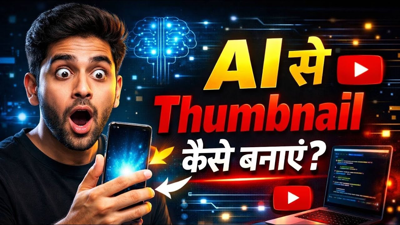 AI से Thumbnail बनाने का आसान तरीका (Easy Way to Create Thumbnails using AI)