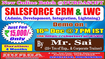 SALESFORCE CRM & LWC Online Training @ DURGASOFT